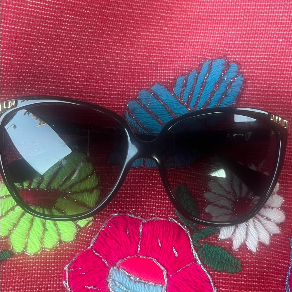 DG DOLCE & GABBANA DD 8096 501/8G 58-14 135 3N SUNGLASSES Cat Eye BLACK - Picture 2 of 12